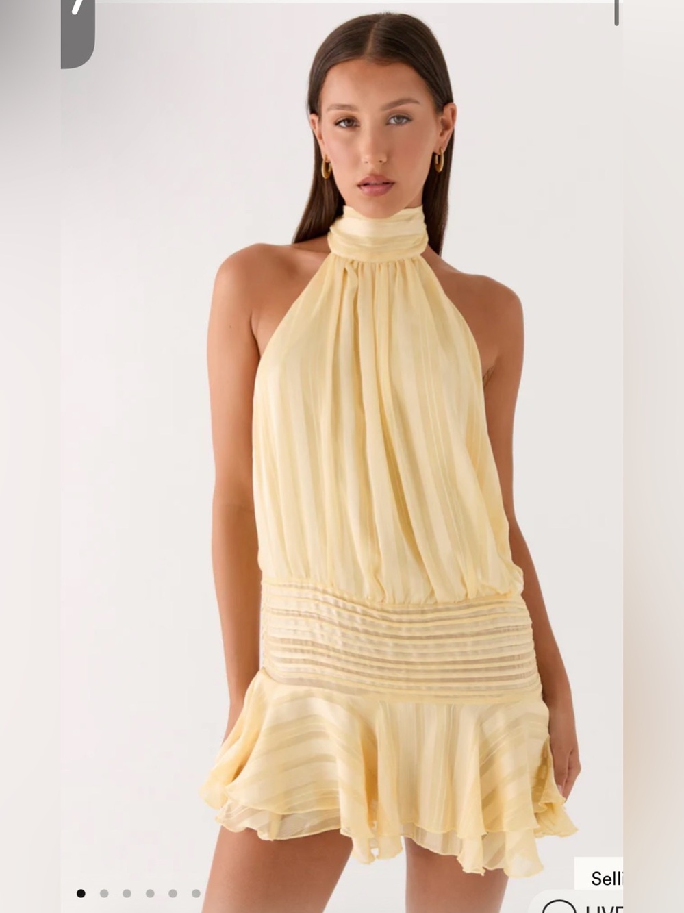 Peppermayo yellow  Chiffon Mini Dress